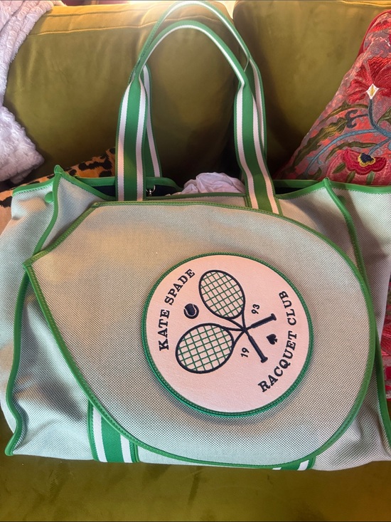kate spade Handbags - kate spade Mint & Green Racquet Club Canvas Tote. Carries tennis racket